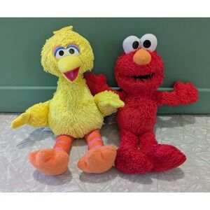 10" Elmo & Big Bird 2013 Sesame Street Plush Stuffed Animals